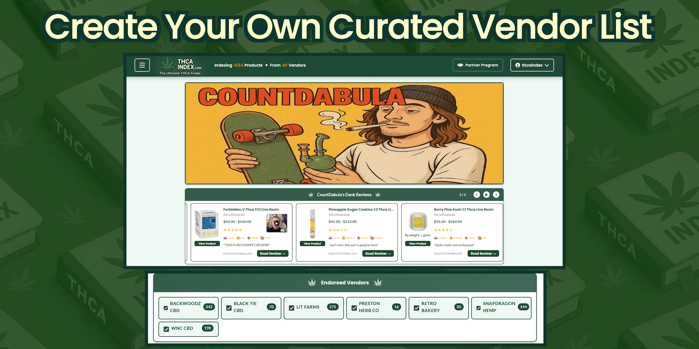 Create Your Own Curated Vendor List - Custom landing pages